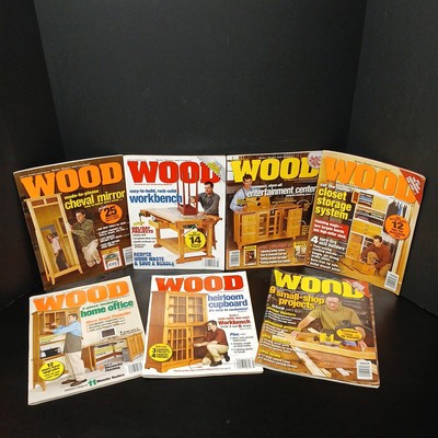Lot of 7 Issues of WOOD Magazine, From Better Homes & Gardens, 2005, 2006-image