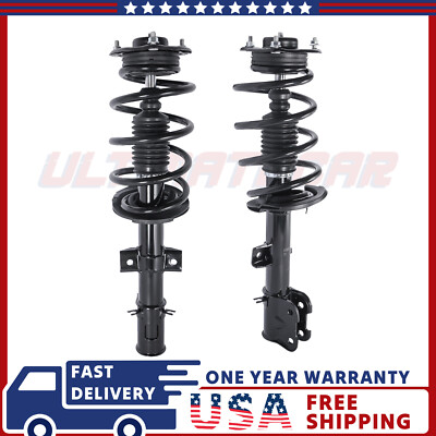 Set 2 Front Complete Shock Struts w/ Coil Springs For 2010-2012 Hyundai Santa Fe-image