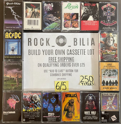 $1 and UP 80s 90s METAL Buy $25 get free shipping CASSETTE TAPES BUILD YOUR LOT-image