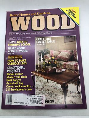Better Homes and Gardens Wood Back Issue Magazine January 1992 Issue 49-image