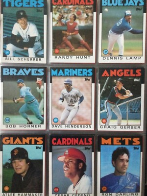 1986 TOPPS Baseball Cards.   # 201-400.   You Pick to Complete Your Set-image