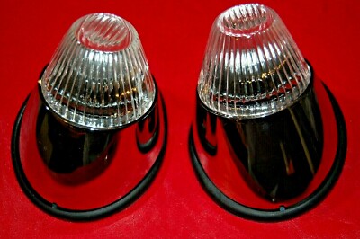 VW KARMANN GHIA FRONT TURN SIGNAL LIGHTS, COMPLETE KIT, ALL CLEAR, ALL YEARS!!!-image