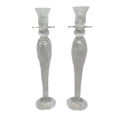 Pier 1 Imports Set of 2 Clear Glass 11