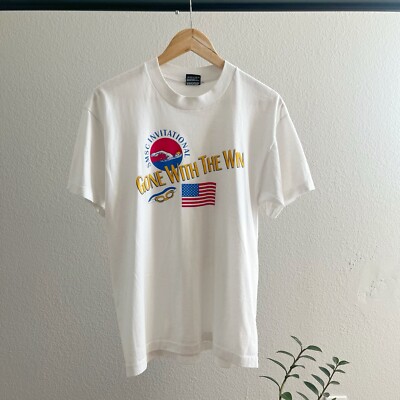 Vintage 1990’s Single Stitch Gone with the Wind Swimming Tee - Large-image