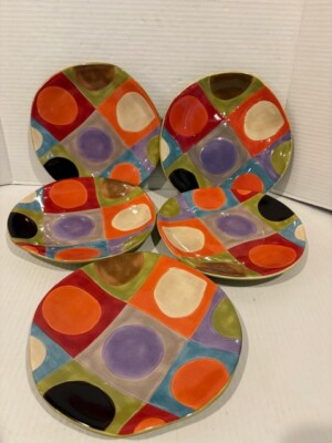 Set Of  5 Pier 1 Imports Urban Dot 8.5