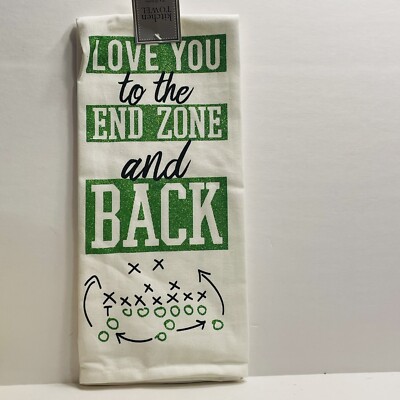 Kitchen Towel Love You To The End Zone And Back Football Dish Towel-image