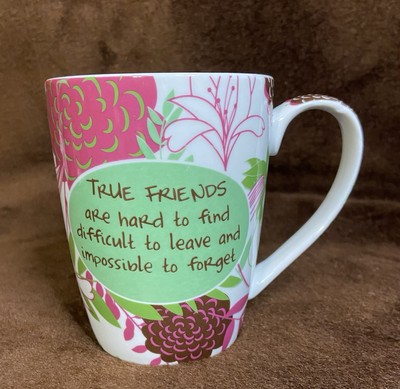 Pier 1 Imports True Friends Coffee Mug 2011 Floral Design-image