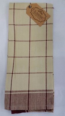 New Kitchen Dish Plum Squares Towel 100% Cotton-image