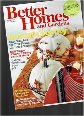 BETTER HOMES AND  GARDENS-OCTOBER 2011-232 PAGES - TORN OFF ADDRESS LABEL-image