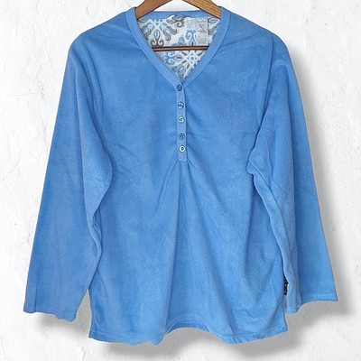 Mayfair Micro Fleece Pajama Top Sz L - Comfy and Cozy for Fall and Winter!-image