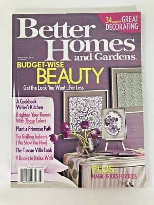 Better Home Garden Magazine March 2006 Budget-wise Beauty Indoor Grill Decorate-image