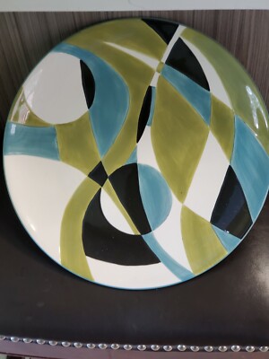 Pier 1 Hand Painted Round Plate, 13