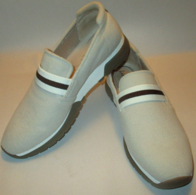 Life Stride Haddie Womens 8M Oatmeal Color Cushion Fabric Cozy Comfort Loafers-image