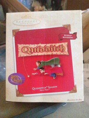 Hallmark 2002 Harry Potter Quidditch Season Keepsake Ornament Windup Movement WB-image