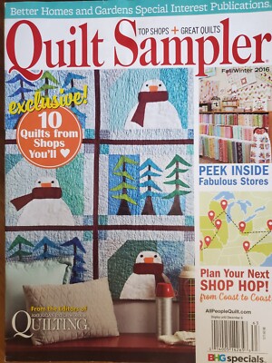 Better Homes and Gardens Quilt Sampler Magazine Fall/Winter 2016 Issue Top Shops-image
