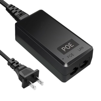 48V 24W PoE Injector Power Over Ethernet Adapter 802.3af IP Cameras VOIP Phones-image
