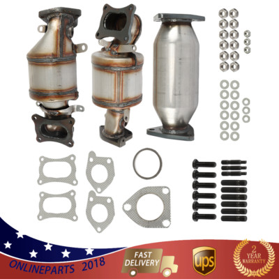 For HONDA PILOT 3.5L 2009-2015 Complete Catalytic Converters Left & Right & Rear-image