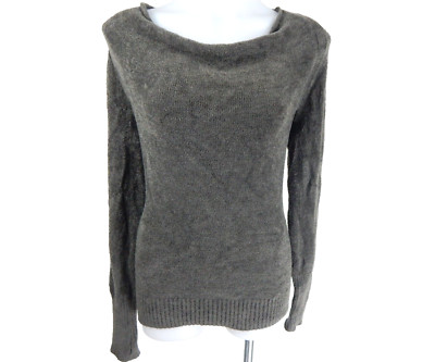 Athleta Women's Small Sweater Cuddle Up Cozy Cowl Neck Super Soft Gray EUC-image