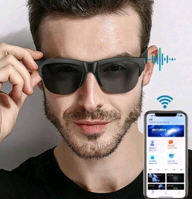 Smart Glasses Bluetooth Call & Music Anti-Blue light Glasses Open Ear Headset US-image