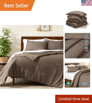 Heathered Taupe Ultra-Soft Comforter Set - Machine Washable & Cozy for Twin XL-image