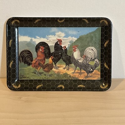Design Imports International Rooster/Chicken Trinket Tray-image