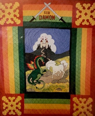 VTG 1986  Better Homes & Gardens Book Club Dragon Quilt Kit By Audrey Rye 72x90-image