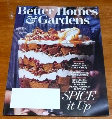 Better Homes & Gardens Mag Oct 2018 SPICE it UP Desserts Cinn. Card. Maple Pear+-image