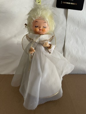 Vintage JAPAN 60s Christmas Angel WIND-UP Musical Music Box Mid Century Modern-image