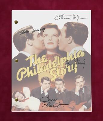The Philadelphia Story Complete Movie Script W/ Reproduction Signatures -image