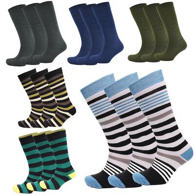 A2Z Mens Knee High Welly Wellington Pack Of 3 Boots Comfortable Cosy Warm Socks-image