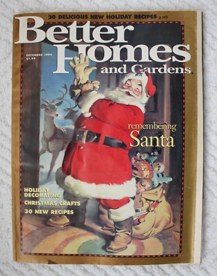Better Homes & Gardens Dec 1994 Santa Christmas Crafts Decorating 30 Recipes Ads-image