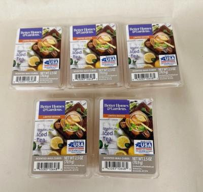 5 packs of 6 Scented Better Homes & Gardens SPARKLING Iced Tea Wax Cubes-image