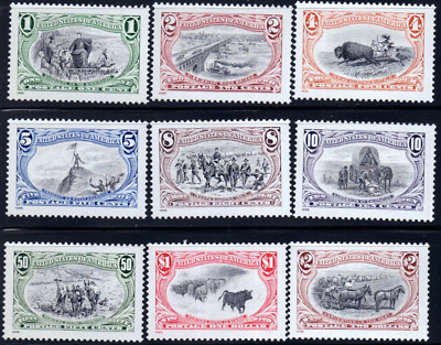 #3209 a-i Trans- Mississippi Centennial Set 9 Mint NH Singles Complete 1998 USA-image
