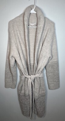 Barefoot Dreams Robe Cozy Chic Heather Almond-Taupe Ombré Soft Size Medium-image