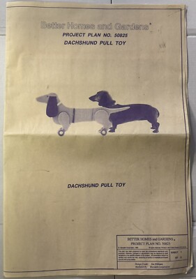Better Homes And Gardens Project Plan No. 50825 Dachshund Pull Toy-image