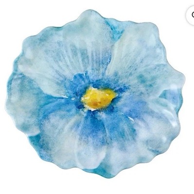 Pier 1 Imports Set Of 6 Floral Melamine Salad Desert Appetizer Plate-image