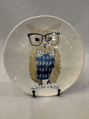Pier 1 “Owling Like a BOSS!” 8 3/4” Plate-image