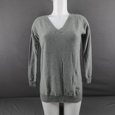 If It Were Me Womens Sweater XS Gray Green Tunic Day Cozy Comfort Casual Capsule-image
