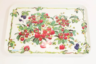 Smeraldo Strawberry Fruit Serving Tray Melamine Design Imports Italy-image