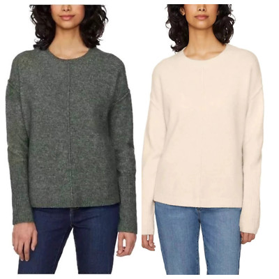 (2) Legendary Outfitters Ladies Soft & Cozy Crew Neck Sweaters Green & Cream 2XL-image