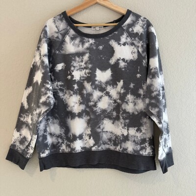 Grayson Threads Tie Dye Pullover Sweatshirt Comfy Casual Gray White Large-image