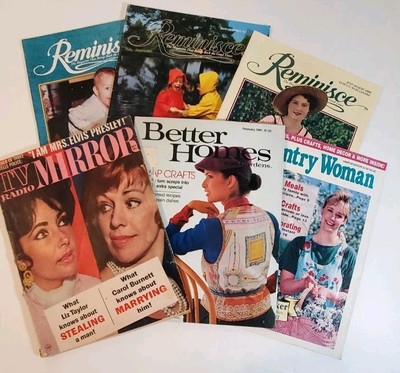Vintage Magazine Lot Reminisce, Better Homes, Tv Radio Mirror-image