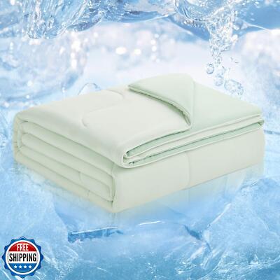 Cozy Bliss Cooling Comforter Twin Size, Double-Sided Cooling Blanket for Hot -image