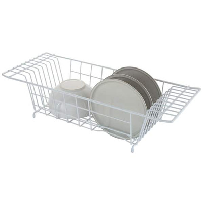 Over the Sink Metal Dish Drainer Drying Rack, 8 x 10 in.-image