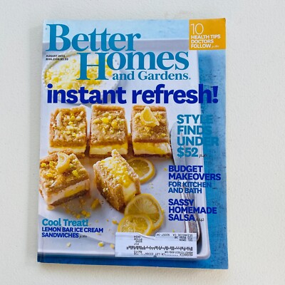 Better Homes & Gardens Magazine August 2014 Instant Refresh with Mail Label-image