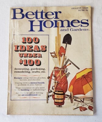 VINTAGE July 1968 Better Homes & Gardens Magazine Issue 100 Ideas Under $100-image