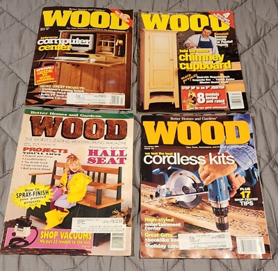 Lot of (4) - Vintage WOOD Magazines by Better Homes and Gardens - Lot #1071-image