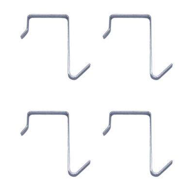 Over the Door Hanger Hook 4 Pack Silver Pocket Chart Hanging Hooks Metal Space -image