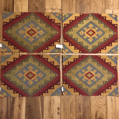 Pier One 1 Imports Set 4 Placemats Tapestry Southwest Textile Cloth Textured NEW-image