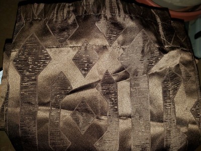 Mainstays Curtain Panel Burgundy Red 27x63 OR Dark Brown 27x84 Woven Jacquard-image